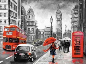Алмазная живопись - мозаика Улицы Лондона