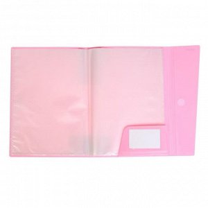 Папка А4, 20 вкладышей формата А3, 500 мкм, deVENTE Pastel, песок, с клапаном, розовая