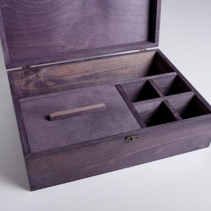 Ящик деревянный подарочный «Подарок», 25 * 35 * 11 см