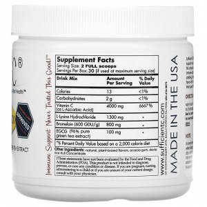 Sufficient C, High Dosed Immune-Ade Drink Mix, Lemon Peach , 4,000 mg , 250 g