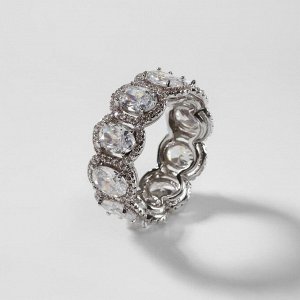 Кольцо "Богатство" сокровище, цвет белый в серебре, размер 18