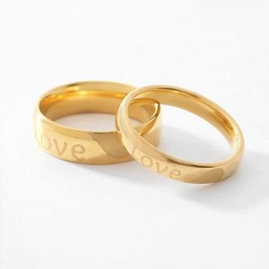 Кольцо "Послание" love, цвет золото, размер 18