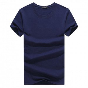 Мужская однотонная футболка, цвет синий