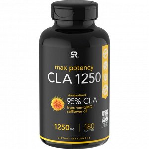 Sports Research, CLA 1250, максимальная эффективность, 1250 мг, 180 мягких таблеток