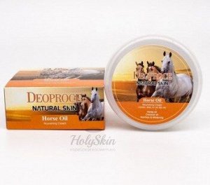 KR/ DEOPROCE Natural Skin Horse Oil Nourishing cream Крем д/лица "Лошадиное масло", 100гр./ №2022