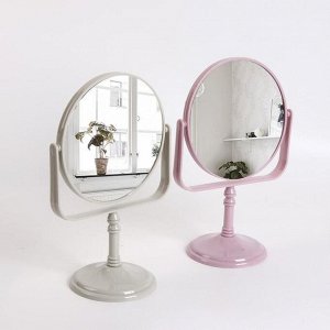 Зеркало настольное, двустороннее, d зеркальной поверхности 15 см, цвет МИКС