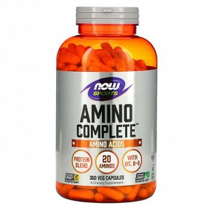 Now Foods, Sports, Amino Complete, аминокислотный комплекс, 360 растительных капсул