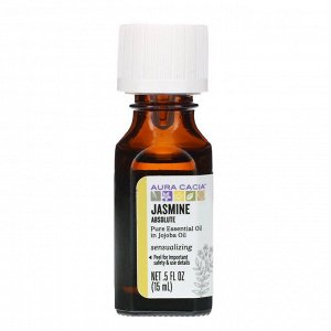 Aura Cacia, чистое эфирное масло, абсолю жасмина, 15 мл (0,5 жидк. унции)