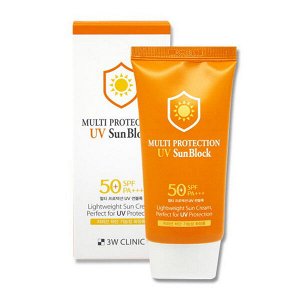 Солнцезащитный крем 3W Clinic Multi Protection UV Sun Block SPF 50+ PA +++, 70 мл