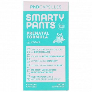 SmartyPants, PhD Capsules, пренатальная формула, 60 растительных капсул