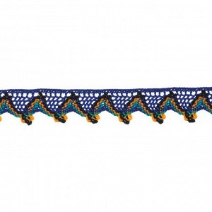 Тесьма «Уголки», ширина 2 см., намотка 25 м, цвет синий