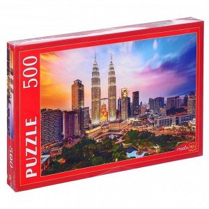 Пазлы 500 элементов «Малайзия. Башни Петронас на закате»