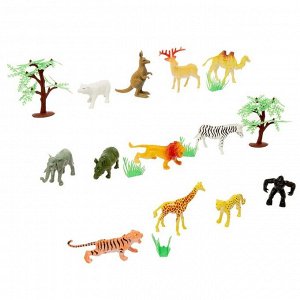 Набор животных «Дикая природа» с аксессуарами, 12 фигурок