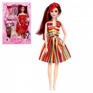 Кукла модель шарнирная «Кэтрин» с платьями, малышкой и аксессуарами