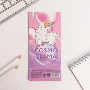 Art Fox Блок с липким краем Cosmo Lama , + ручка, чёрные листы