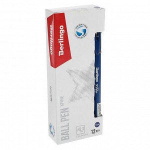Ручка шариковая Berlingo xFine 0.3, синяя, корпус синий, грип 256289, цена за 1шт.