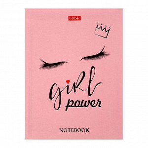 Бизнес-блокнот А6, 160 листов, Girl power, интегральная обложка, блок офсет
