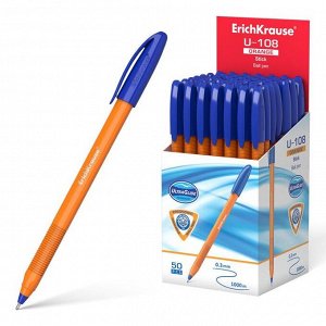 Ручка шариковая ErichKrause U-108 Orange Stick 1.0, Ultra Glide Technology, чернила синие