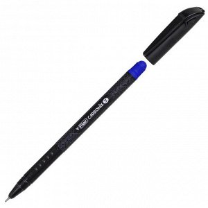 Ручка шариковая Flair CARBONIX V, узел 0.7мм, карбоновый корпус, синяя F-1362/син.