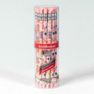 Карандаш механический НВ, 2,0 мм, ErichKrause ColorTouch Flower Cocktail, с точилкой, корпус " Soft-touch" с дизайном
