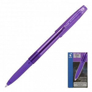 Ручка шариковая Pilot Super Grip G, 0,7 мм, резиновый упор, стержень фиолетовый