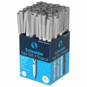 Ручка шариковая Schneider Tops 505 F Tropical узел 0,8мм, c принтами микс, синяя 151500