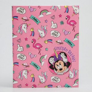 Disney Тетрадь 48 листов в клетку, картонная обложка «Минни Маус»