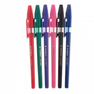 Ручка шариковая STABILO Liner 808, 0,7 мм, дисплей, 6 цветов, стержень микс