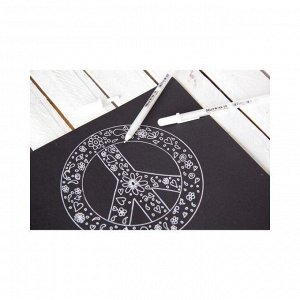 Ручка гелевая для декоративных работ набор 3 штуки Sakura Gelly Roll 08 (0.4 мм), белый