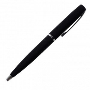 Ручка шариковая автоматическая SIENNA 1.0 мм, черный корпус, металлический футляр, синий стержень