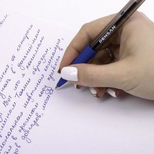 Ручка шариковая масляная Pensan "Sign-Up", чернила синие, узел 1 мм, линия письма 0,8 мм, резиновый держатель