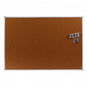 Доска пробковая 60x90 см, Calligrata, в ПВХ рамке белого цвета