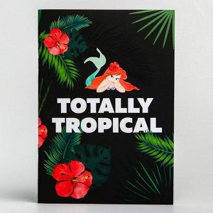 Блокнот А5 на скрепке, 40 листов, в обложке софт-тач, Totally tropical, Принцессы