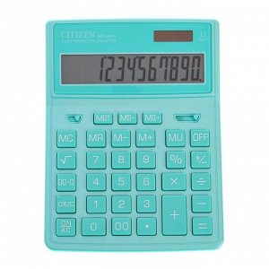 Калькулятор настольный 12-разрядный, Citizen Business Line SDC-444XRGNE, двойное питание, 155 х 204 х 33 мм, бирюзовый