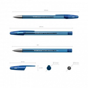Набор ручек гелевых 4 штуки ErichKrause R-301 Original Gel, узел 0.5 мм, чернила синие, длина линии письма 600 м