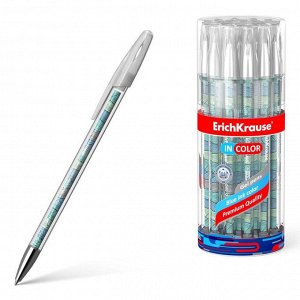 Ручка гелевая ErichKrause Emerald Wave 0,5 мм, синий стержень с рисунком