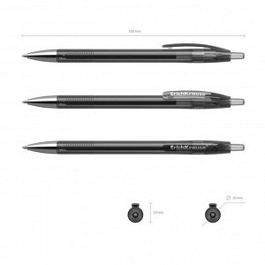 Ручка гелевая автоматическая ErichKrause R-301 "Original Gel Matic", узел 0.5 мм, чернила черные, еврослот