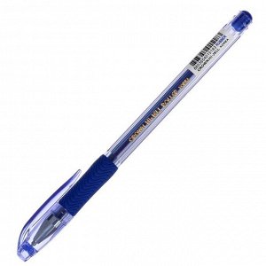 Ручка гелевая стандарт резиновый упор Crown HJR-500RNB синяя, узел-игла 0.7мм