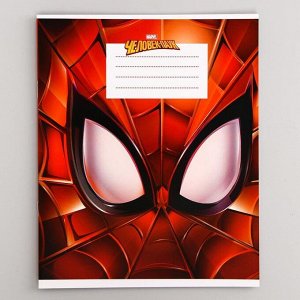 Тетрадь 12 листов в клетку "Супергерой. Человек-паук", МИКС