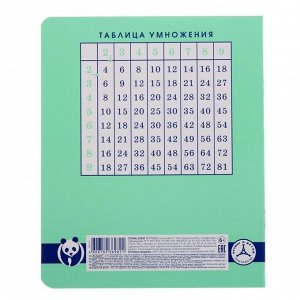 Тетрадь 12 листов в крупную клетку "Панда-Тетрадь", обложка мелованный картон, 80 г/м2