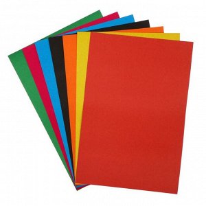 Набор для творчества А4: белый картон,5 листов + цветной немелованный картон 7 листов, 7 цветов, 220 г/м2 + цветная газетная бумага 7 листов, 7 цветов 48 г/м2 + 7 листов для рисования 100 г/м2
