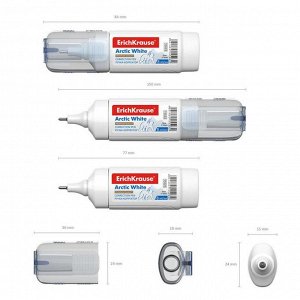 Ручка-корректор ErichKrause Arctic White, 8 мл, с металлическим наконечником