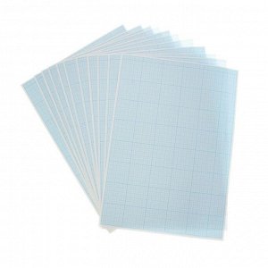 Бумага миллиметровая А3, 20 листов, 40 г/м2, голубая, в папке