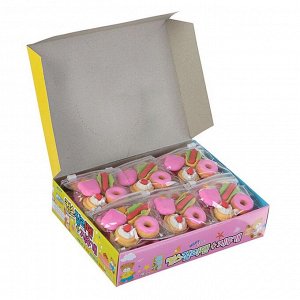Набор ластиков фигурных 4 штуки МИКС Десерты в пакете на зап-молнии (штрихкод на штуке)