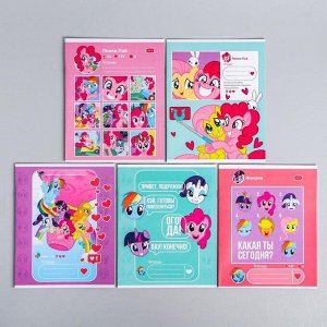 Hasbro Тетрадь 12 листов, линейка, &quot;Пони&quot;, 5 видов МИКС, My Little Pony