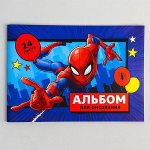 MARVEL Альбом для рисования А4, 24 листа, Spider-man, Человек-паук
