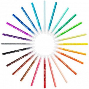 Цветные фломастеры 24 цвета, детские, смываемые, среднее письмо, BIC Kid Couleur