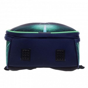 Рюкзак каркасный Stavia, 38 х 30 х 16 см, эргономичная спинка, "Футбол-2", синий/зелёный
