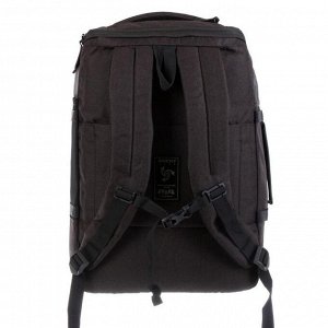 Рюкзак молодёжный с эргономичной спинкой Grizzly, 45 х 32 х 21, для мальчиков, чёрный/синий