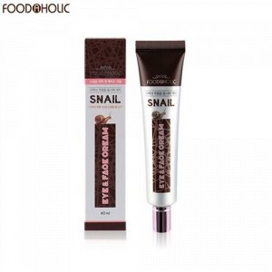 BELOVE FOOD@HOLIC SNAIL EYE&FACE CREAM 40ml Крем для век и лица с муцином улитки 40мл